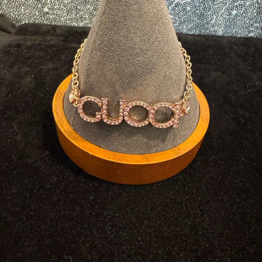 Gucci GG Star Marmont Elegant Pink Crystal Bracelet